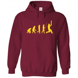 Evolution inspired Classic Unisex Kids and Adults Pullover Hoodie For Cricket Fans